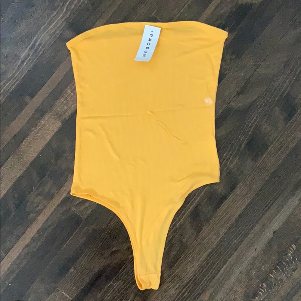 Yellow bodysuit